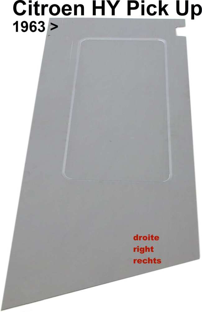 Citroen-DS-11CV-HY - Achterpaneel rechts. Geschikt voor Citroen HY Pick UP, vanaf modeljaar 1963. Het achterpan