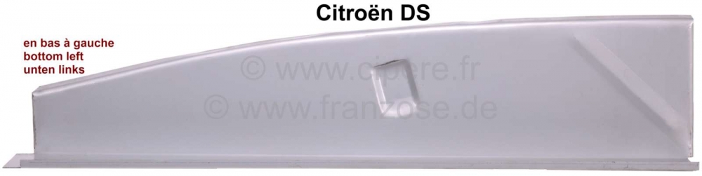Sonstige-Citroen - Reparatieplaat zijpaneel kofferbak, linksonder (incl. uitstulpingen en kralen). Geschikt v