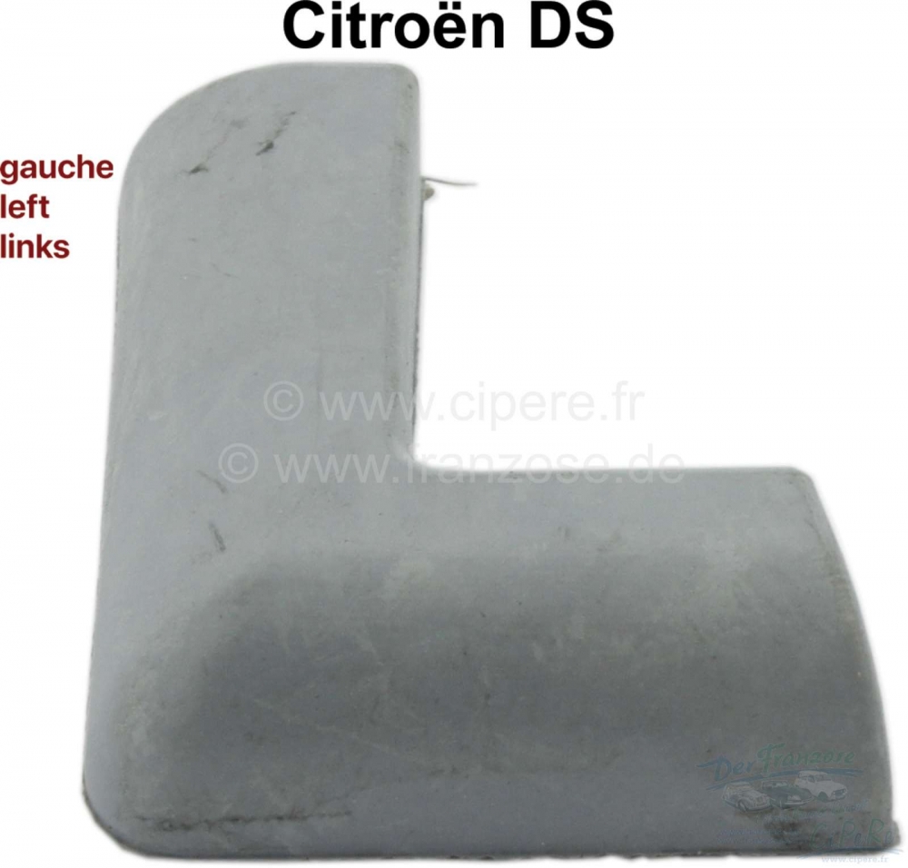 Citroen-DS-11CV-HY - Rubberen afdichting linksonder (grijze kleur) op de C-stijl (deurstop, afdichting van de d
