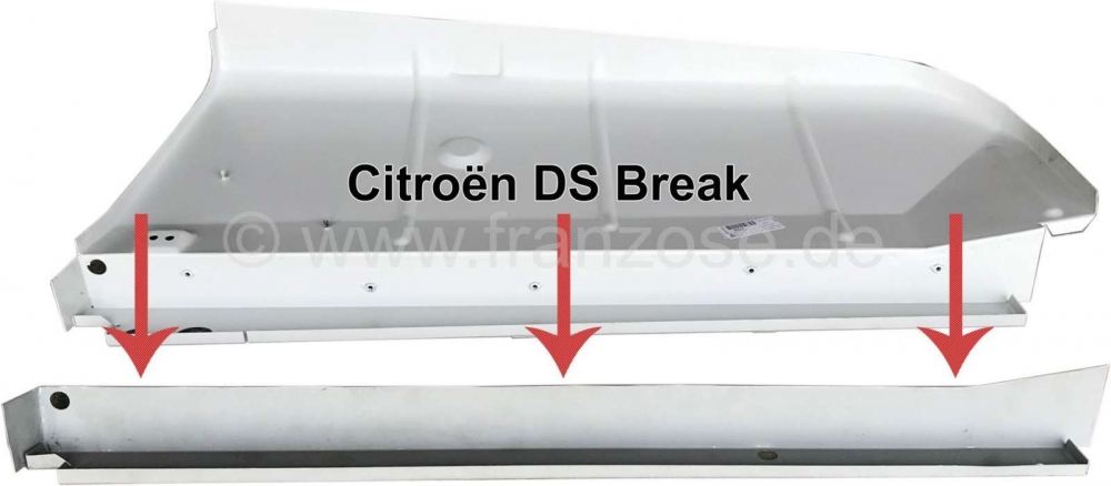 Sonstige-Citroen - Spatbord reparatieplaatwerk, linksonder. Geschikt voor Citroen DS Break.