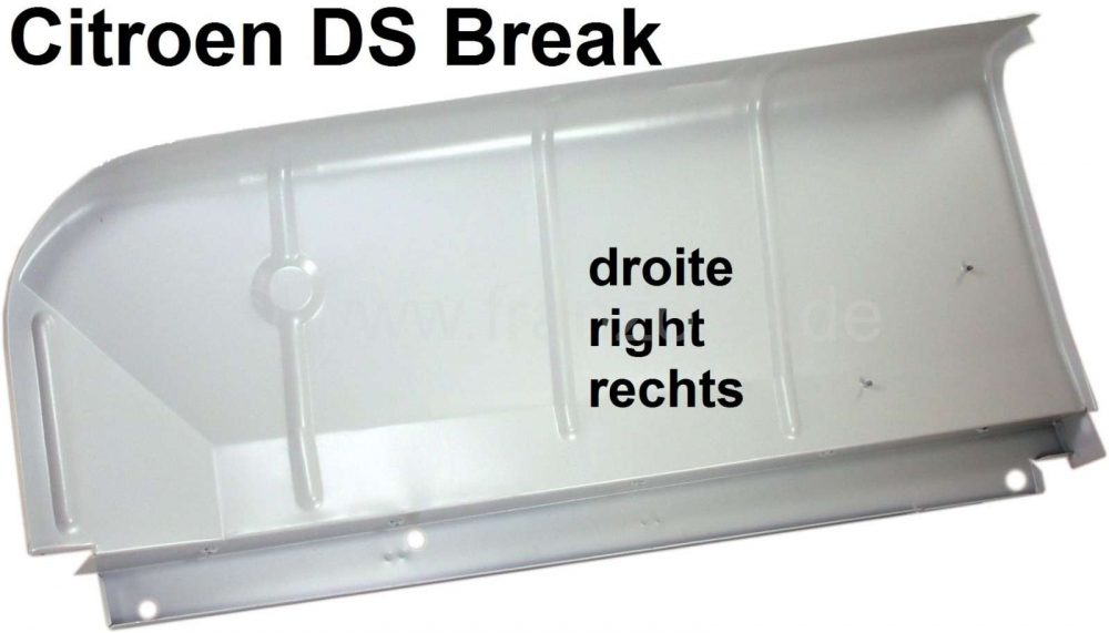 Citroen-DS-11CV-HY - Wielkast (binnenspatbord) compleet, rechts achter. Geschikt voor Citroen DS Break. Of. Nr.