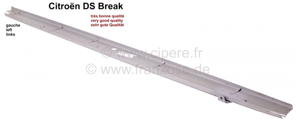 Citroen-DS-11CV-HY - Breuk dakframe, links. Zeer goede kwaliteit, met lagere verstevigingen bij de schroefgaten