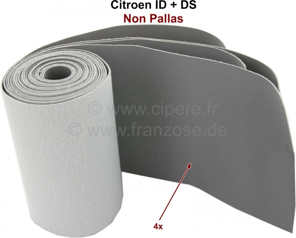 Sonstige-Citroen - Buitendorpelafdekking. Aluminium look. Geschikt voor Citroen DS Non Pallas. 4 delen. Buite