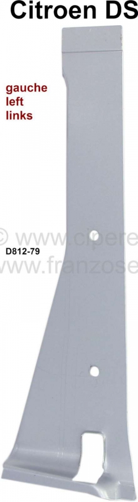 Citroen-DS-11CV-HY - C-stijl binnenpaneel links. Geschikt voor Citroen DS berline. Het paneel sluit links aan o