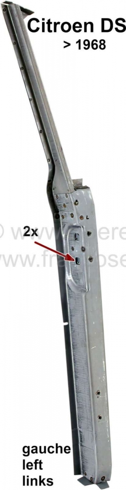 Citroen-DS-11CV-HY - C-stijl links, compleet tot aan het dak. Geschikt voor Citroen DS berline, tot modeljaar 0