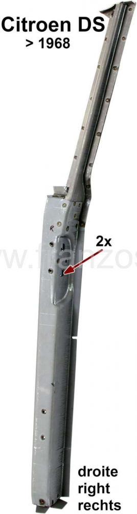 Citroen-DS-11CV-HY - C-stijl rechts, compleet tot aan het dak. Geschikt voor Citroen DS berline, tot modeljaar 