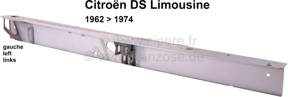 Sonstige-Citroen - Dorpel geheel links. Geschikt voor Citroen DS sedan, van 1962 tot 1974.