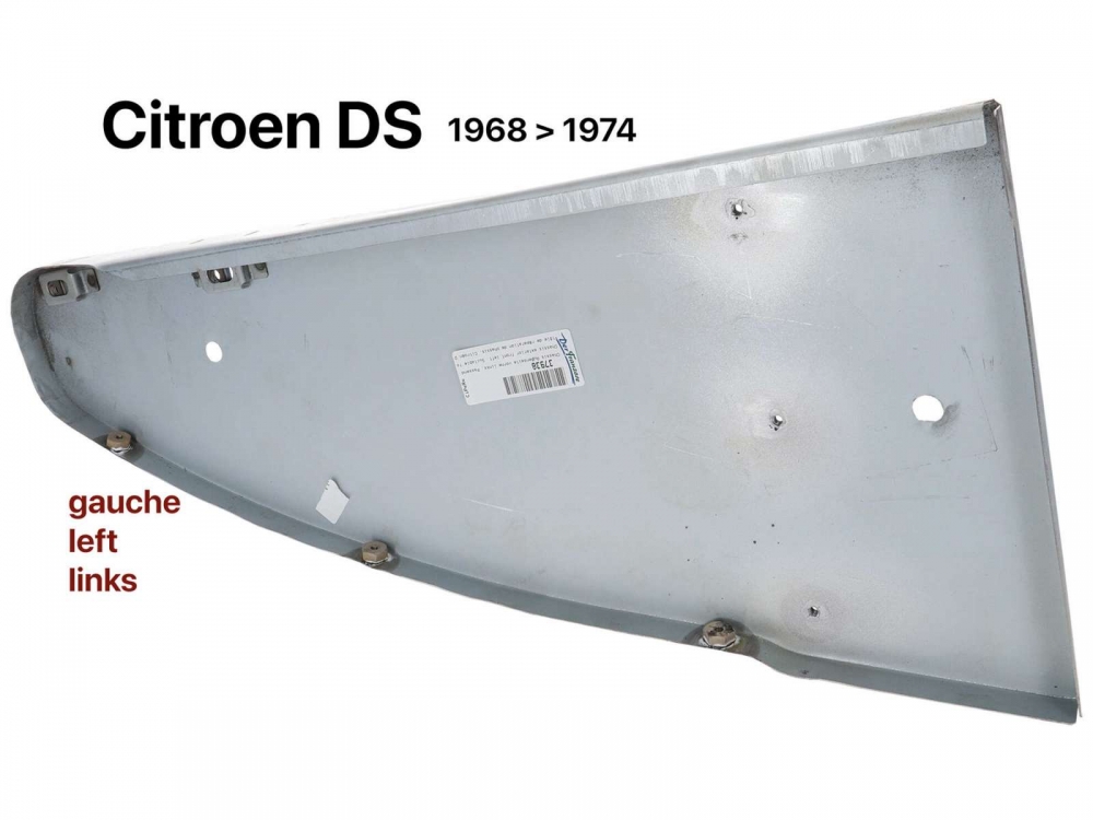 Citroen-DS-11CV-HY - Chassis exterieur voorzijde links. Geschikt voor Citroen DS, tot modeljaar 1967 (oud front
