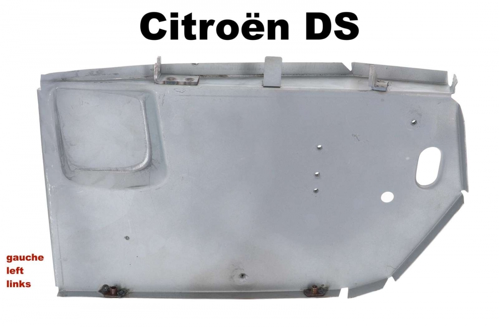 Citroen-DS-11CV-HY - Reparatiepaneel links achter het voorwiel op het chassis. Verbinding van de A-stijl naar d
