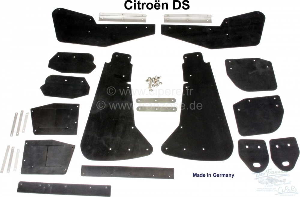 Sonstige-Citroen - Rubberen afdichtingsset (spatlap), voor + achter! Geschikt voor Citroen DS, vanaf modeljaa