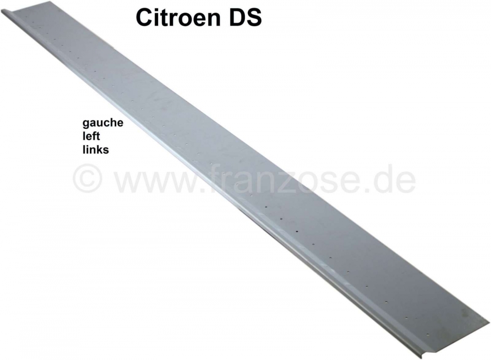 Citroen-DS-11CV-HY - Vloerrand links (met kralen). Dit reparatiepaneel is ongeveer 20 cm breed en bedekt de hel
