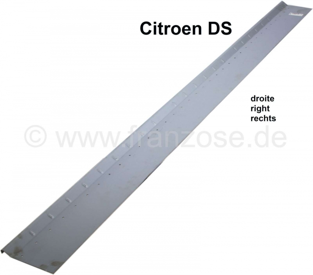 Citroen-DS-11CV-HY - Vloerrand rechts (met kralen). Dit reparatiepaneel is ongeveer 20 cm breed en bedekt de he