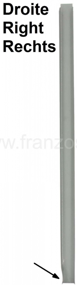 Citroen-DS-11CV-HY - Voorruitframe reparatiepaneel rechts. Geschikt voor Citroën DS. (Op de A-stijl, waar de a