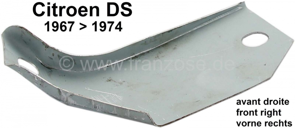 Citroen-DS-11CV-HY - Voorste dwarsbalk, montagebeugel rechts. Geschikt voor Citroen DS, vanaf modeljaar 1967 (n