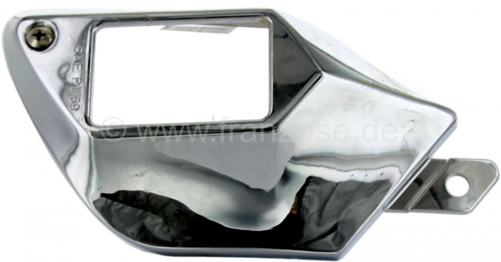 Citroen-DS-11CV-HY - Chromen frame rechts, voor het zijmarkeringslicht in het voorspatbord. Geschikt voor Citro