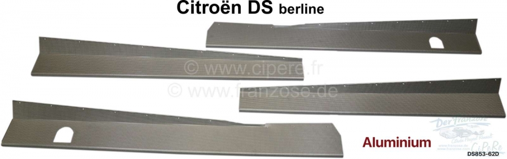Sonstige-Citroen - Dorpelbekleding (4 stuks, voor het hele voertuig). Geschikt voor Citroen DS berline. Repro