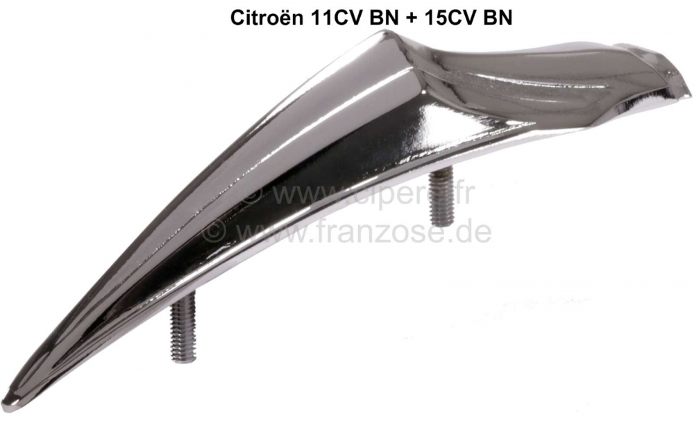 Citroen-DS-11CV-HY - Embleem (motief) op de grille. Geschikt voor Citroen 11CV BN + 15CV BN. Materiaal: gepolij