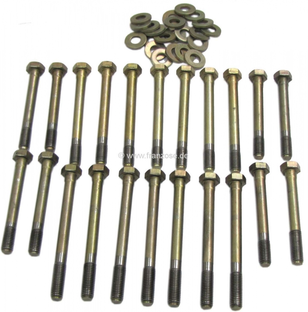 Citroen-DS-11CV-HY - Complete cilinderkop boutenset. Geschikt voor Peugeot 404D + 504D, J7D, Citroën HY Diesel
