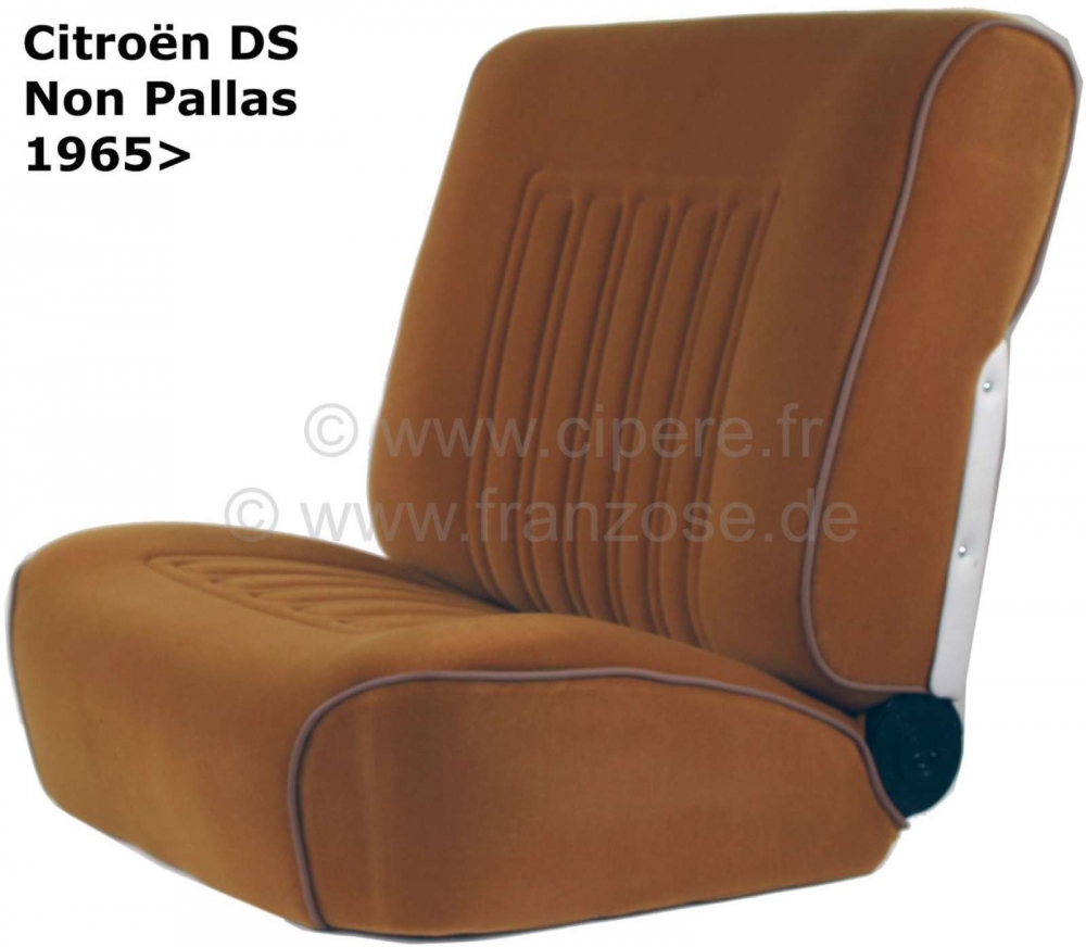 Sonstige-Citroen - DS Non Pallas, stoelhoezen voor + achter, Citroen DS Non Pallas, kleur oker (vieil of). Ho