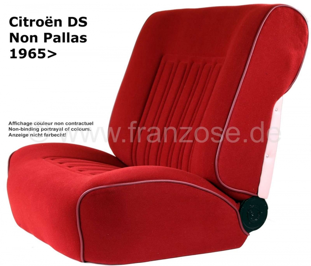 Sonstige-Citroen - DS Non Pallas, stoelhoezen voor + achter, Citroen DS Non Pallas, kleur donkerrood (foncé 