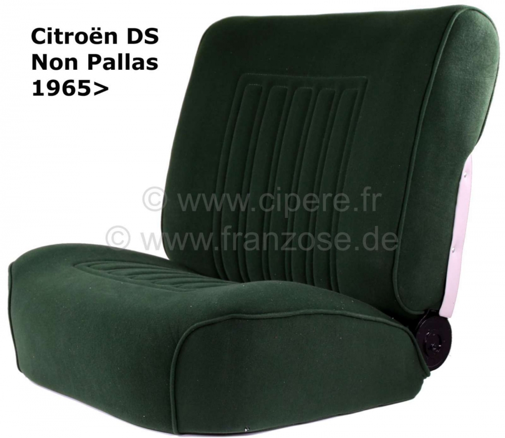 Sonstige-Citroen - DS Non Pallas, stoelhoezen voor + achter, Citroen DS Non Pallas, kleur donkergroen (vert J