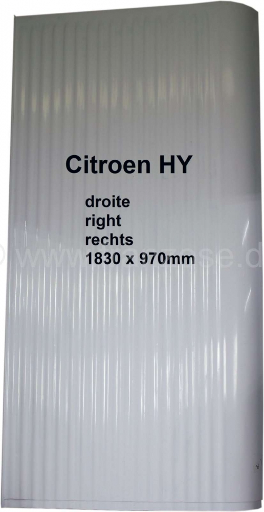 Citroen-DS-11CV-HY - Rechter dakhelft, gemaakt van GFK. Geschikt voor Citroen HY. De daken hebben een neerzetra