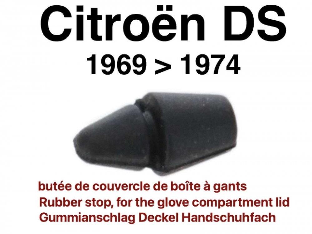 Citroen-DS-11CV-HY - Rubber stop (rubber buffer), voor het dashboardkastdeksel. Geschikt voor Citroen DS, vanaf