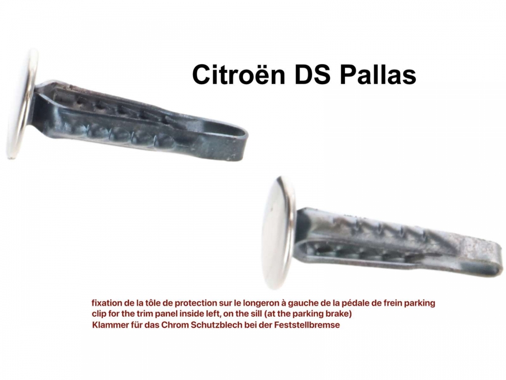 Sonstige-Citroen - Bevestigingsclips voor beschermplaat dorpel (2 stuks). Voor de sierplaat aan de binnenzijd