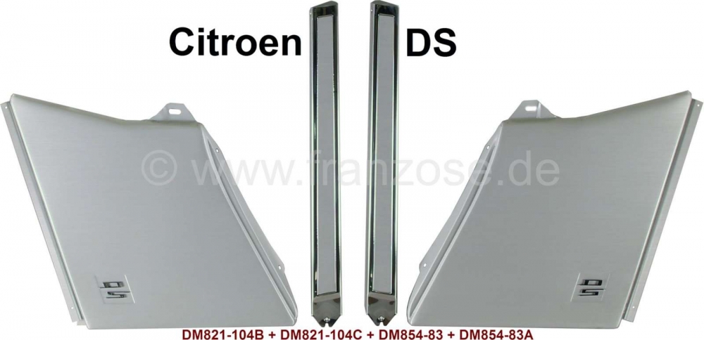 Citroen-DS-11CV-HY - C-stijl. Buitenbekleding (glad), voor de B + C-stijl. Geschikt voor Citroen DS (incl. embl