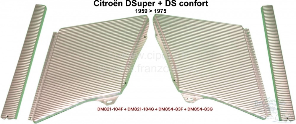 Citroen-DS-11CV-HY - C-stijl. Buitenbekleding (golfplaat, grof geribbeld), voor de B + C-stijl. Geschikt voor C