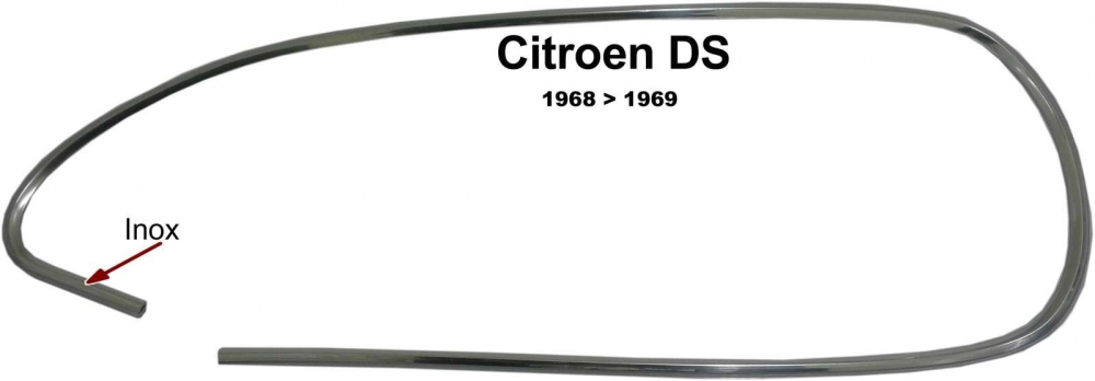 Sonstige-Citroen - Koplamp sierlijst links, gemaakt van roestvrij staal. Geschikt voor Citroen DS, alleen van