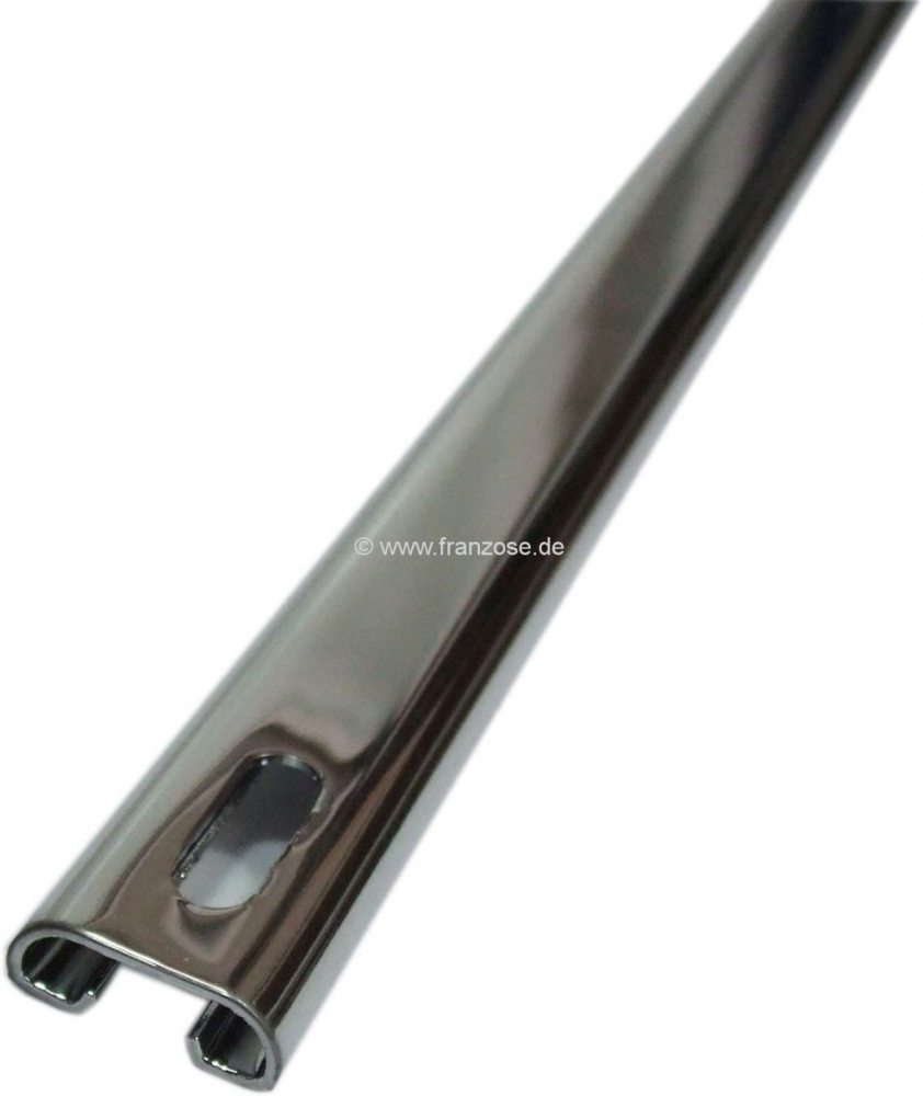 Citroen-DS-11CV-HY - Motorkapscharnier van roestvrij staal, voor Citroen 11CV. (chroomstrip in het midden van d