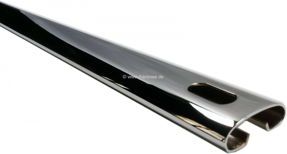 Citroen-DS-11CV-HY - Roestvrijstalen motorkapscharnier, voor Citroen 15CV. (chroomstrip in het midden van de mo