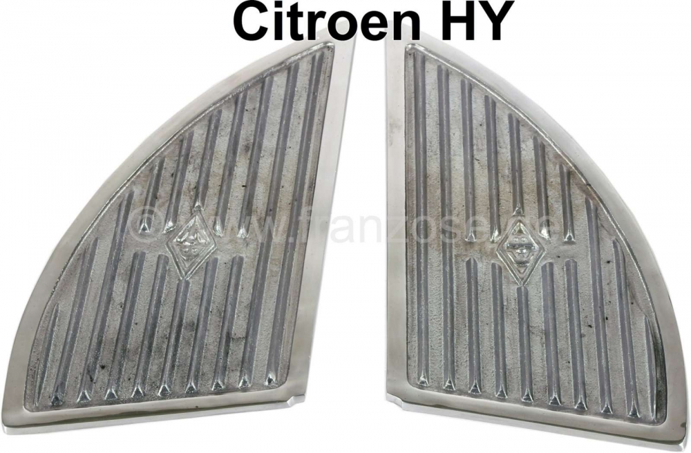 Citroen-DS-11CV-HY - Treeplanken links + rechts, voor de instap (Robri). Geschikt voor Citroen HY. Gemaakt van 