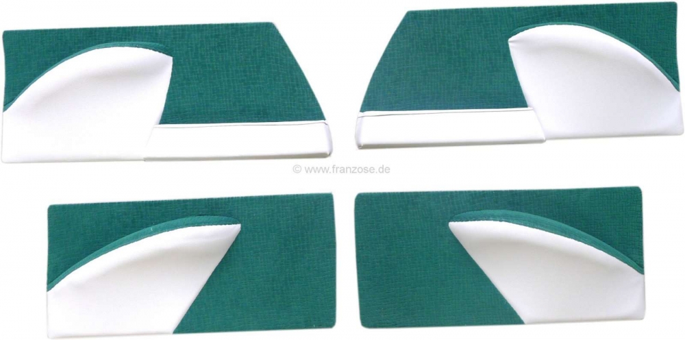 Citroen-DS-11CV-HY - DS >65, deurpanelen (4 stuks). Geschikt voor Citroen DS, tot modeljaar 1965, kleur groen (