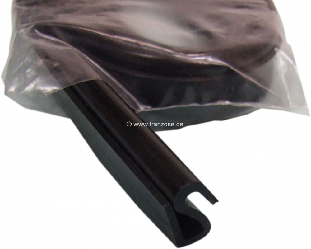 Citroen-DS-11CV-HY - Rubber profiel voor het onderste portierraam (61cm). Geschikt voor Citroen 11CV + 15CV. Of