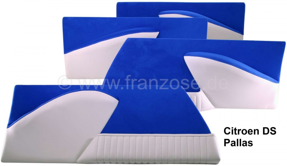 Sonstige-Citroen - DS Pallas, deurpanelen (4 stuks). Geschikt voor Citroen DS Pallas. Kleur: koningsblauw (bl