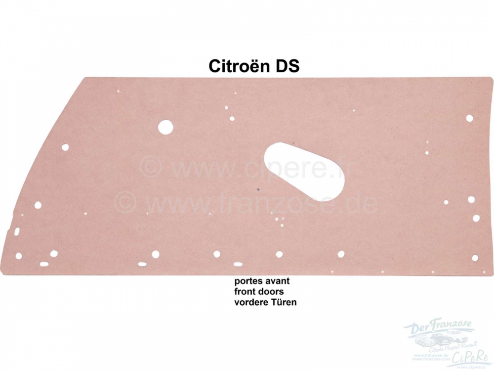Citroen-DS-11CV-HY - Voordeurpaneel hout, zonder afdekking. Geschikt voor Citroen DS Pallas. Per stuk, past lin