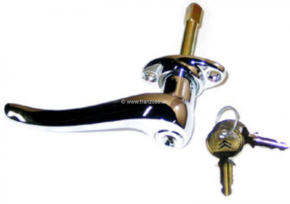 Citroen-DS-11CV-HY - Buitendeurkruk, rechtsvoor (afsluitbaar). De deurgreep wordt geleverd met 1 set sleutels. 