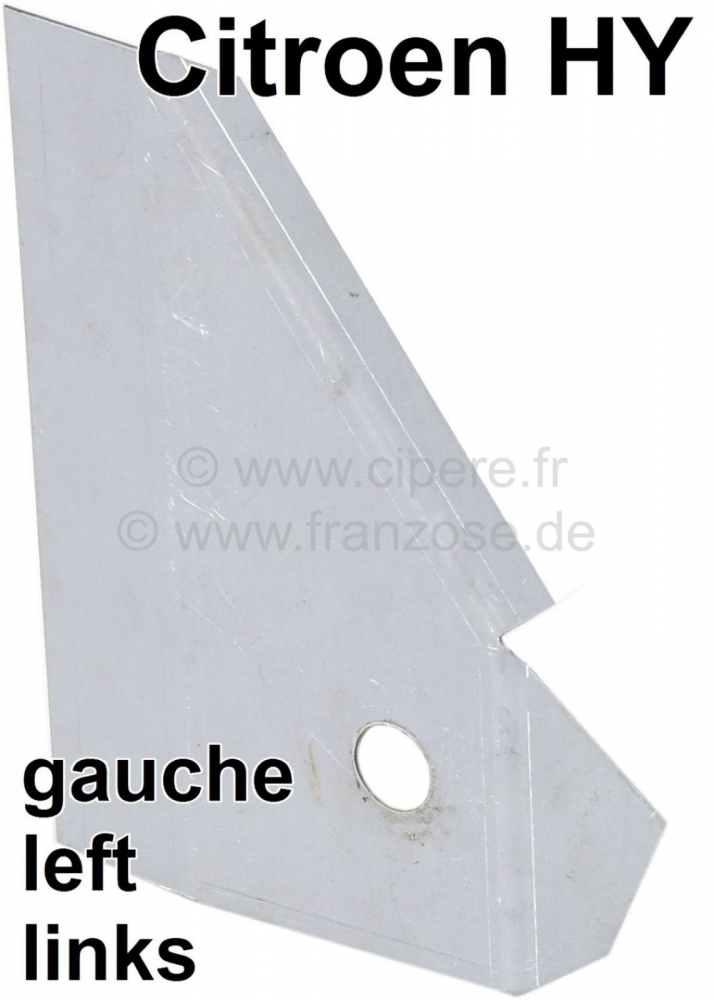 Citroen-DS-11CV-HY - Montageplaat zijpaneel links (neus links). Geschikt voor Citroen HY. Of. Nr. H814-68