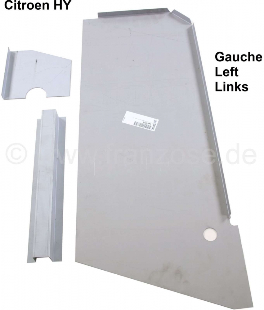 Citroen-DS-11CV-HY - Wielkast voorwandpaneel links. Geschikt voor Citroen HY. Of. Nr. H821-93