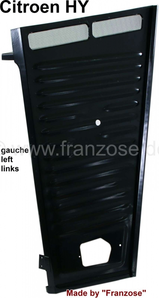 Citroen-DS-11CV-HY - Zijpaneel linksvoor compleet (neus links). Gemaakt door Frenchman. Het plaatwerk is gerepr