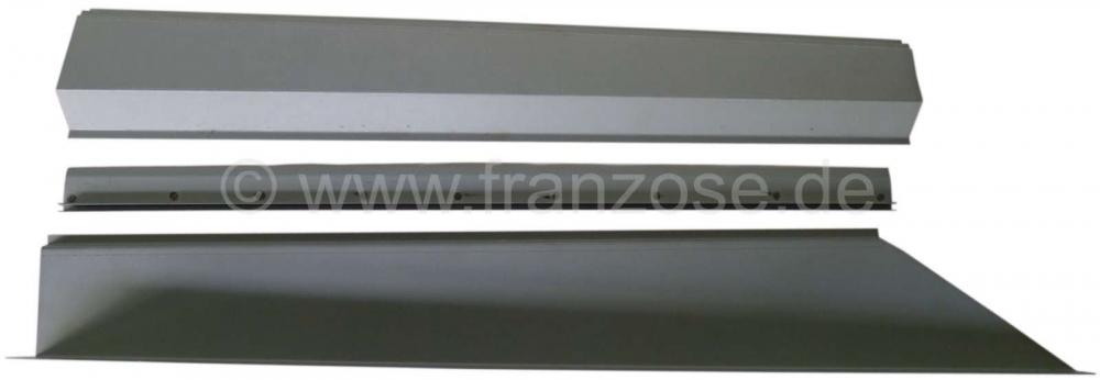 Citroen-DS-11CV-HY - Zijpaneel rechtsachter. Reparatiepanelen (3 panelen) onder de achterste zijruit. Geschikt 