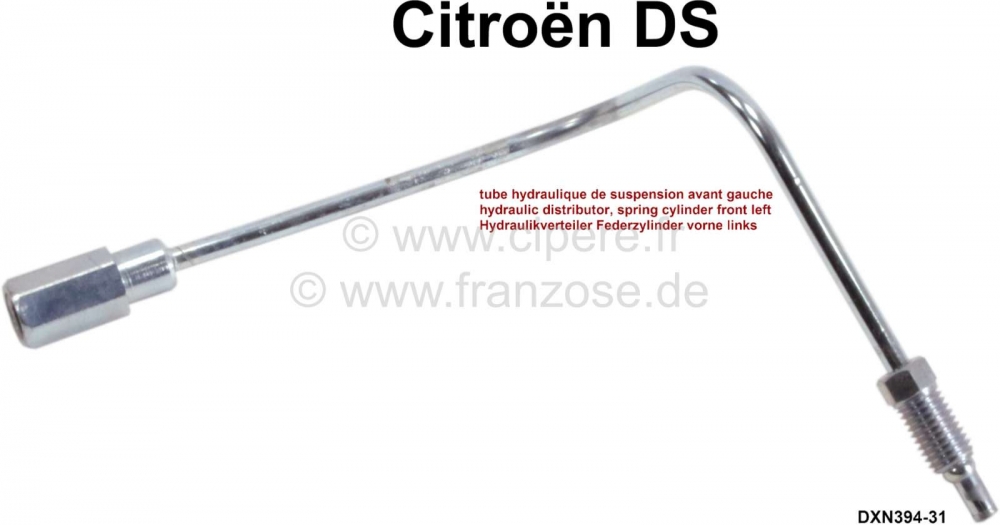 Sonstige-Citroen - Hydraulische leidingen linksvoor, (hydraulische verdeler veercilinder linksvoor). Geschikt