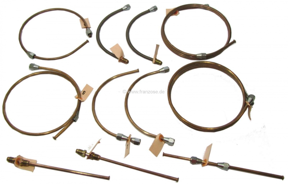 Citroen-DS-11CV-HY - Remleiding kit. Geschikt voor Citroen 15CV, tot modeljaar 07/1952.