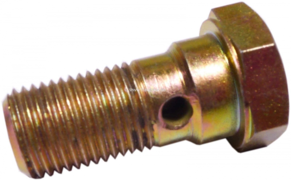 Peugeot - Banjobout voor hoofdremcilinder Citroen 11CV, HY, Peugeot 203. De bout gaat in de voorkant