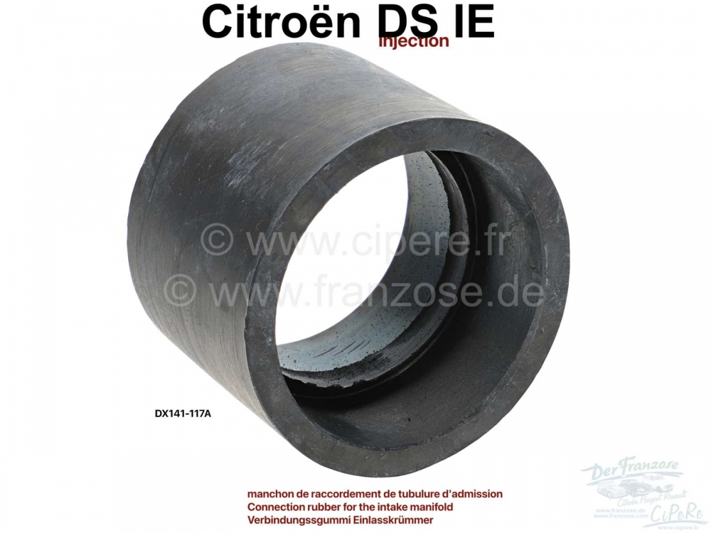 Citroen-DS-11CV-HY - Aansluitrubber voor het inlaatspruitstuk. Geschikt voor DS IE (brandstofinjectoren). Buite