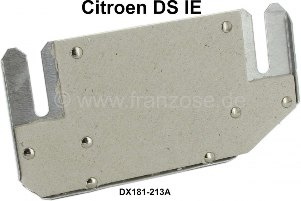 Citroen-DS-11CV-HY - Hittebeschermingsplaat uitlaatspruitstuk, met isolatie (bevestiging met 8 klinknagels). Ge