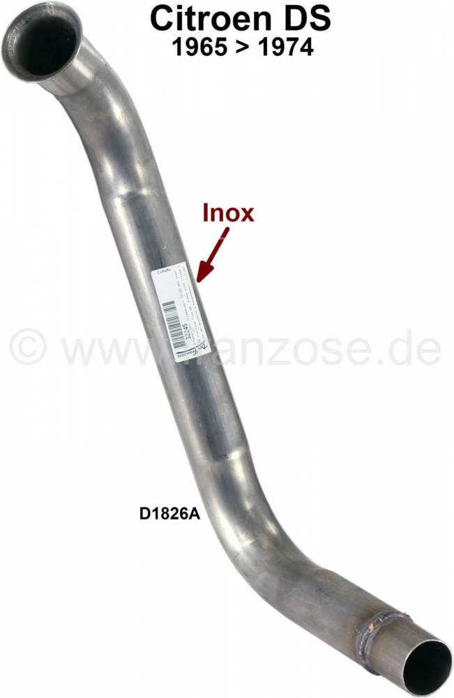 Citroen-DS-11CV-HY - DS vanaf 65, spruitstukpijp (vlampijp), gemaakt van roestvrij staal! Geschikt voor Citroen