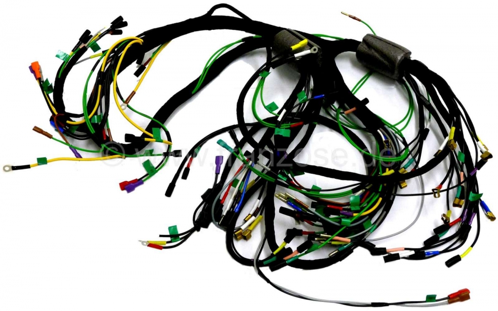 Citroen-DS-11CV-HY - Hoofdkabelboom. Accu rechts. 2 relais. 8 zekeringen (exportversie). Geschikt voor Citroen 